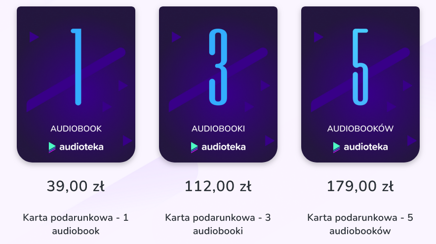 karta podarunkowa Audioteka audiobook na prezent